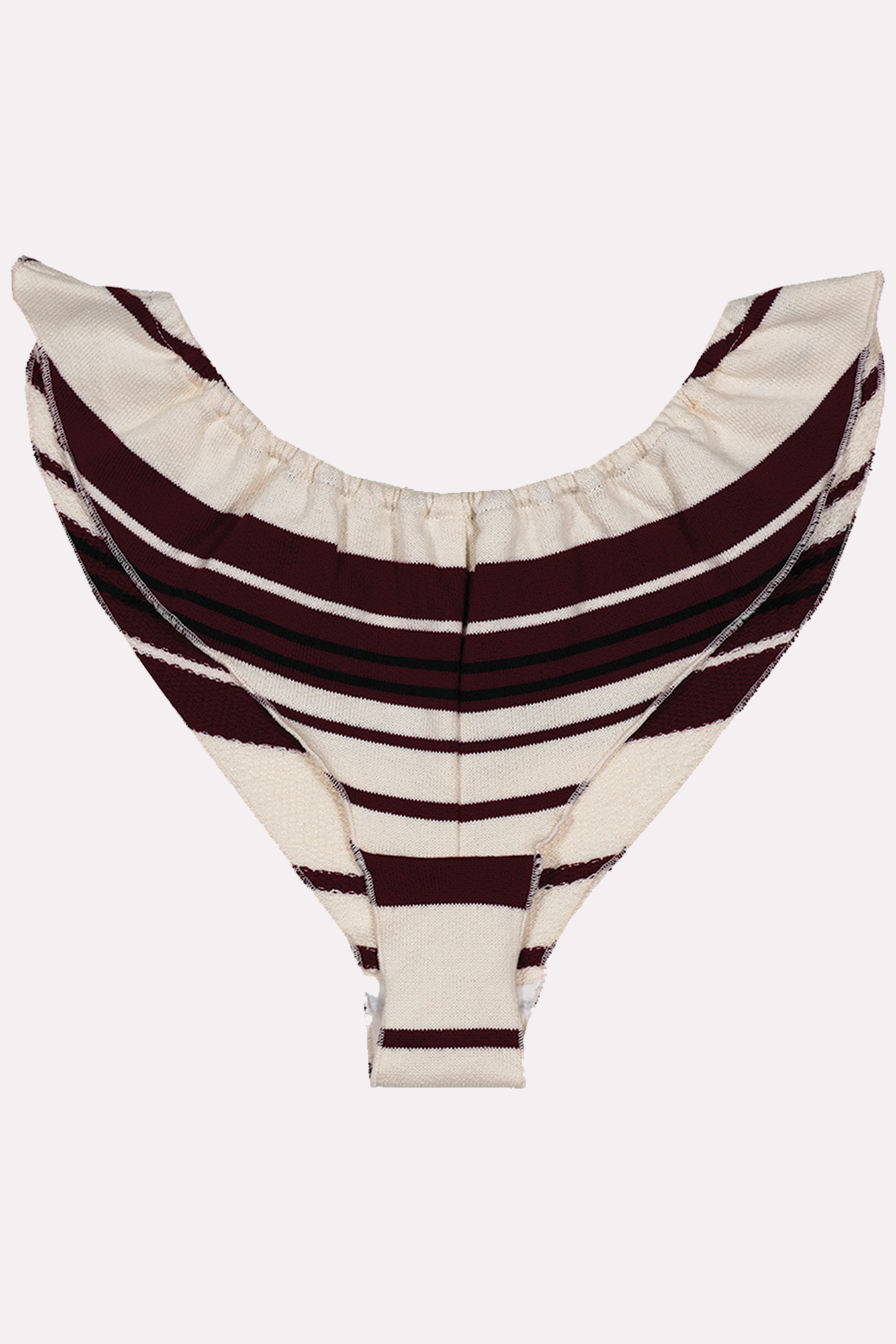 Tanga Cucu Rayure écru bordeaux