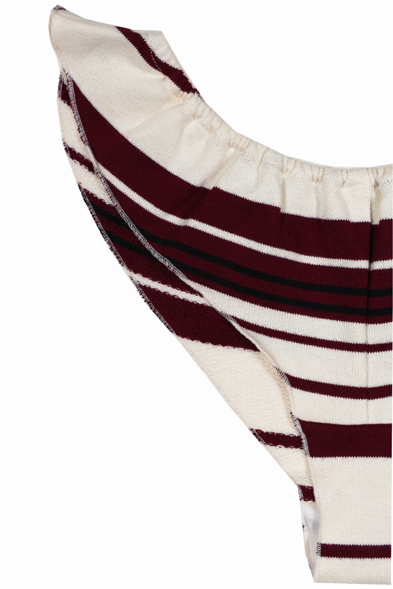 Tanga Cucu Rayure écru bordeaux