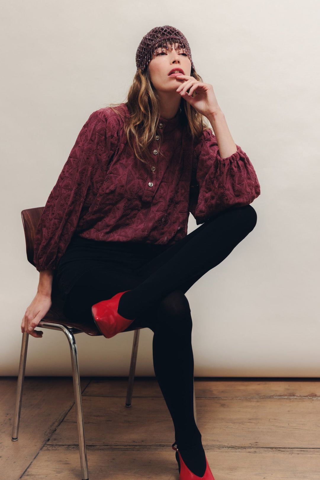 Blouse Fame Grenat
