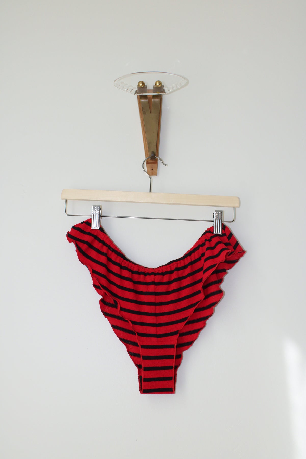 Tanga Cucu Rayée Rouge