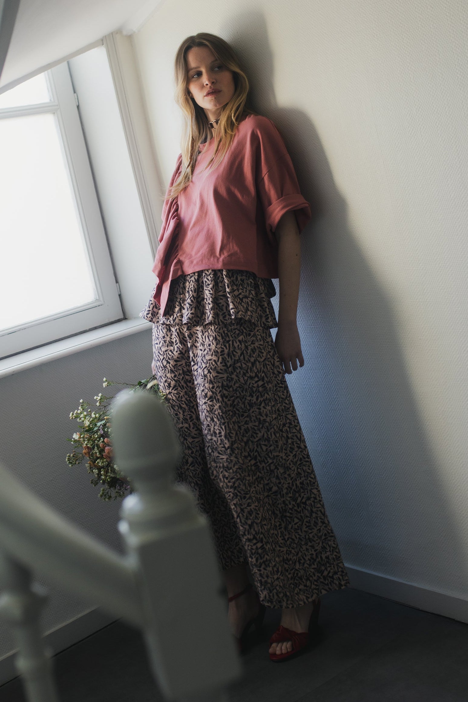 Jupe Jim Imprimé Gouttes Pink
