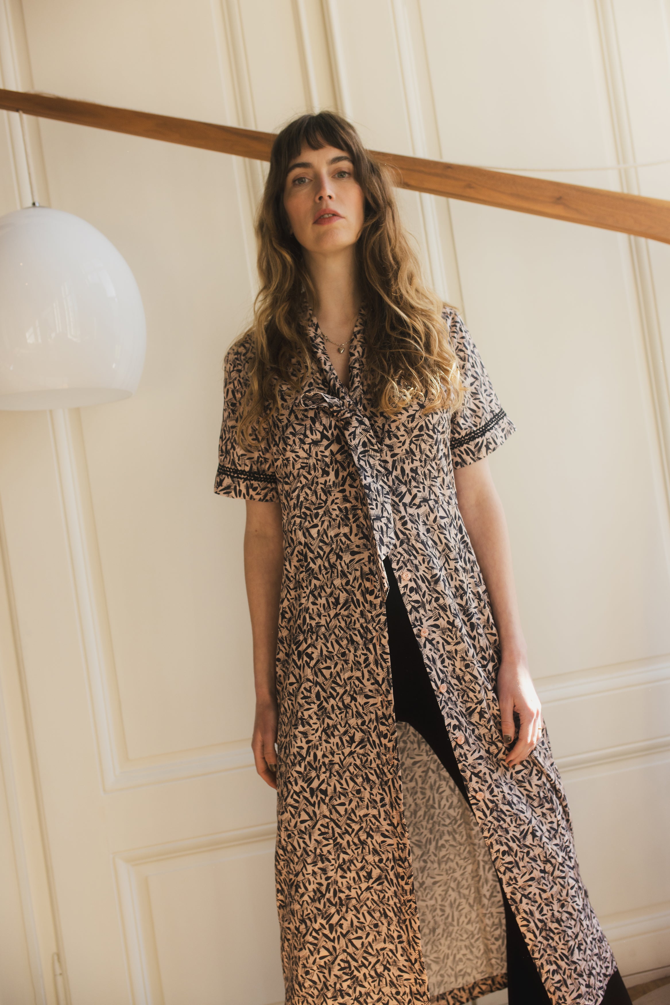 Robe Françoise Imprimé Gouttes Pink