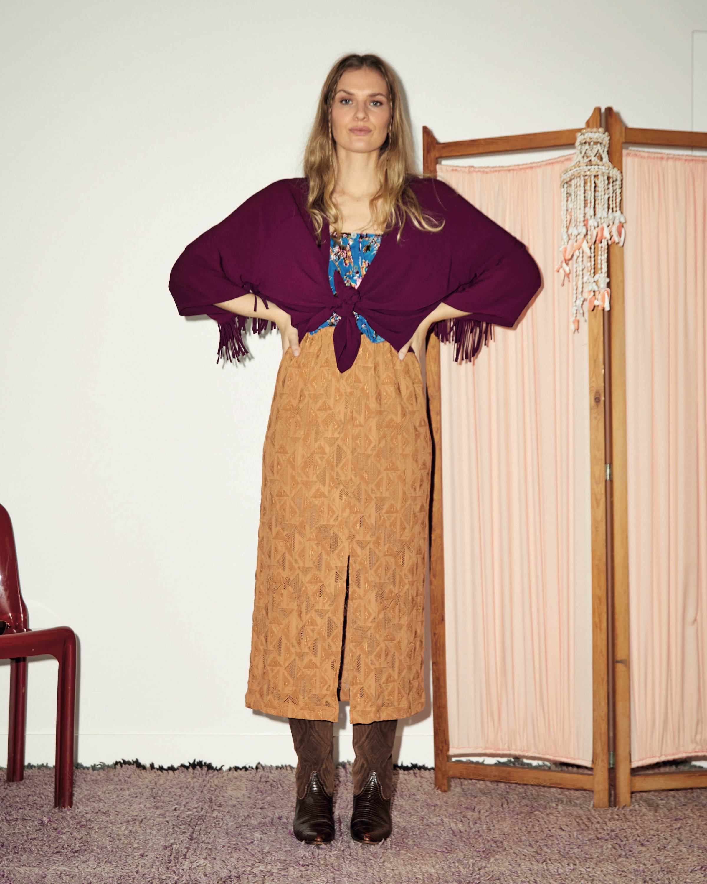 Top Bonnie Velours  Dévoré