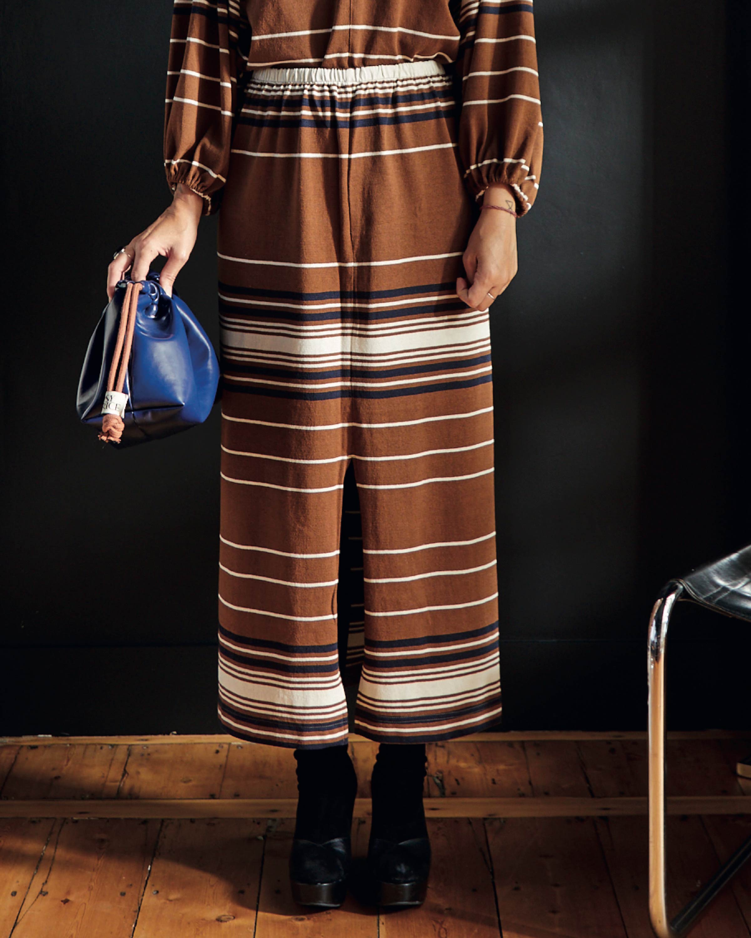 Jupe Allure Rayures Polo marron