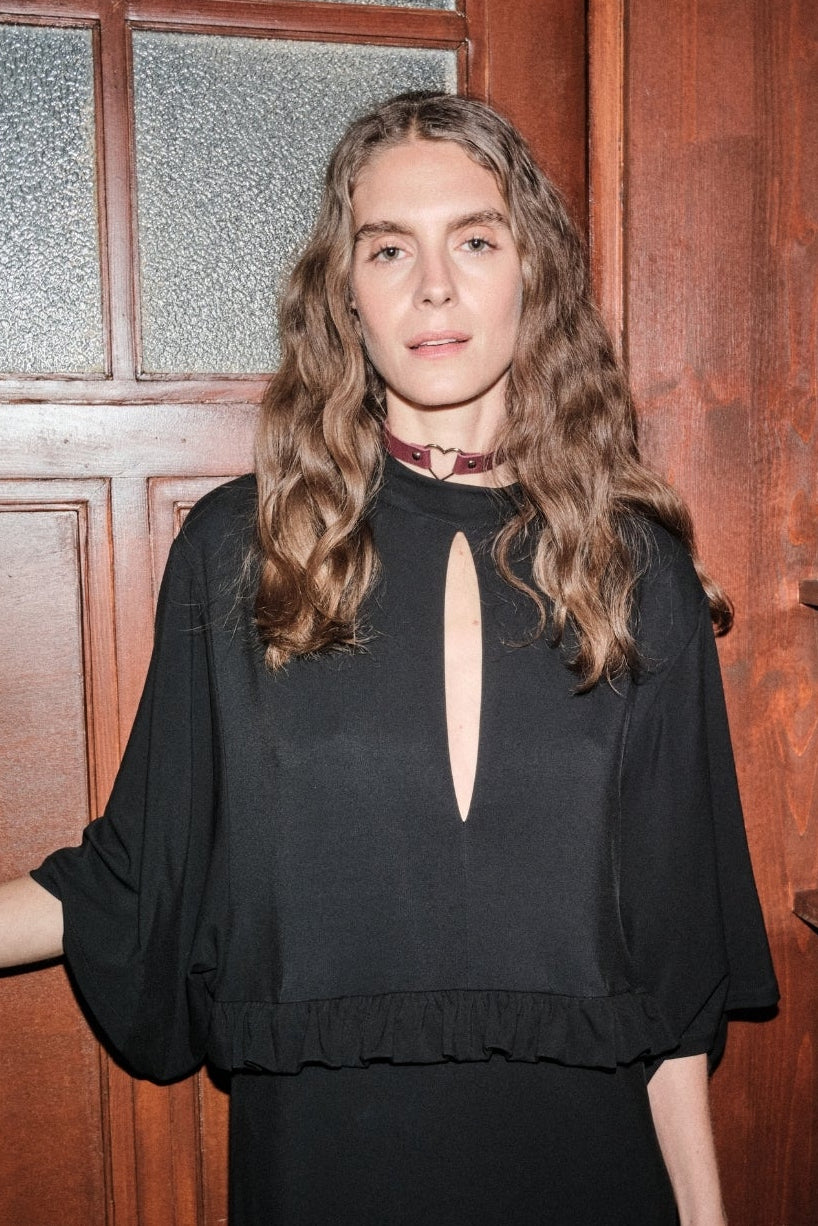 Collier cuir coeur Josie