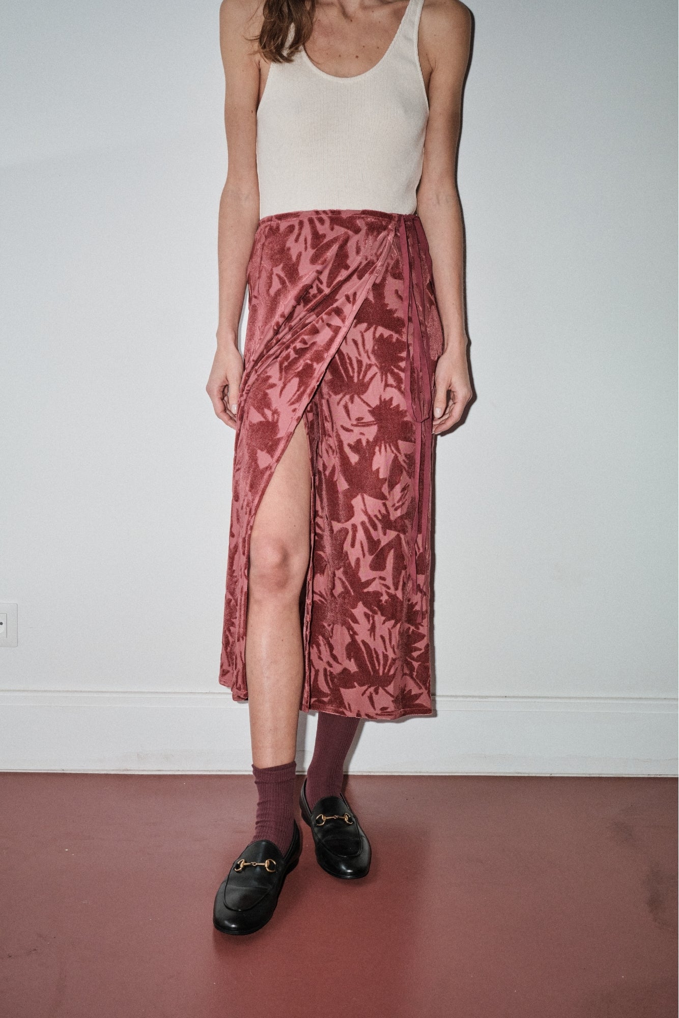 Jupe Charlotte Velours dévoré