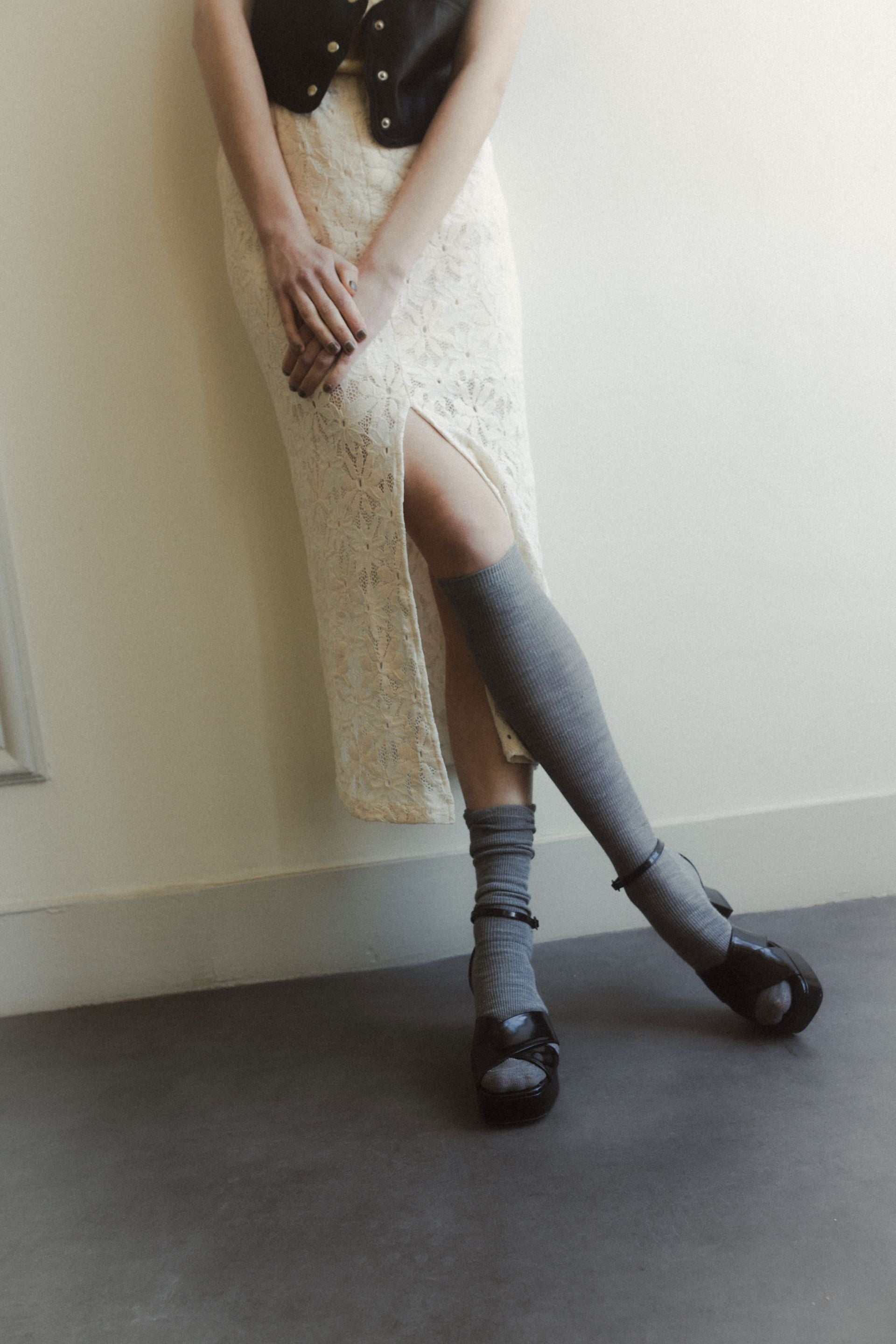 Jupe Allure Dentelle Marguerite Écru