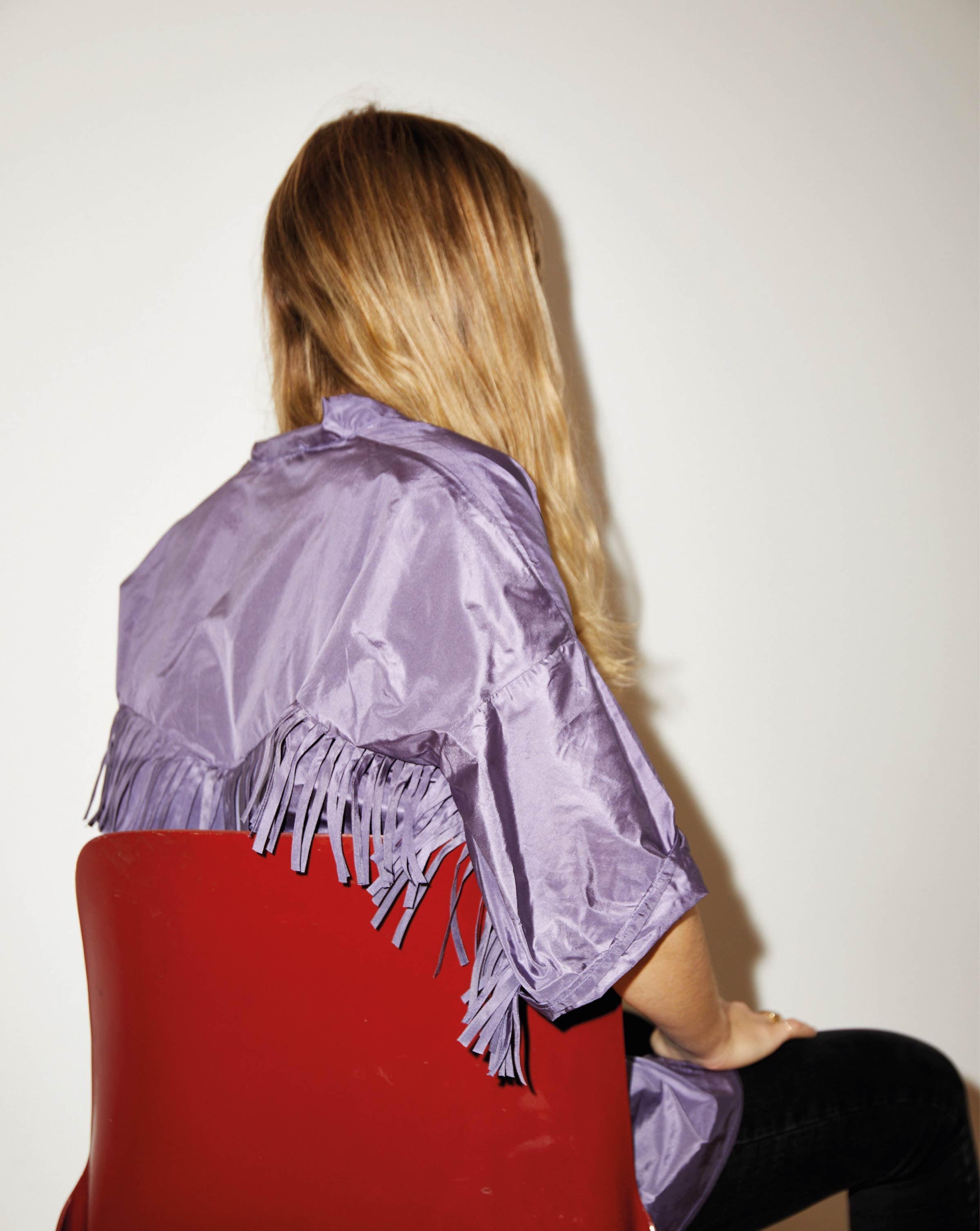 Kimono JANIS  Taffeta Soie Améthyste