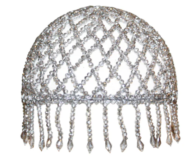 Bonnet de perles Gris Perle