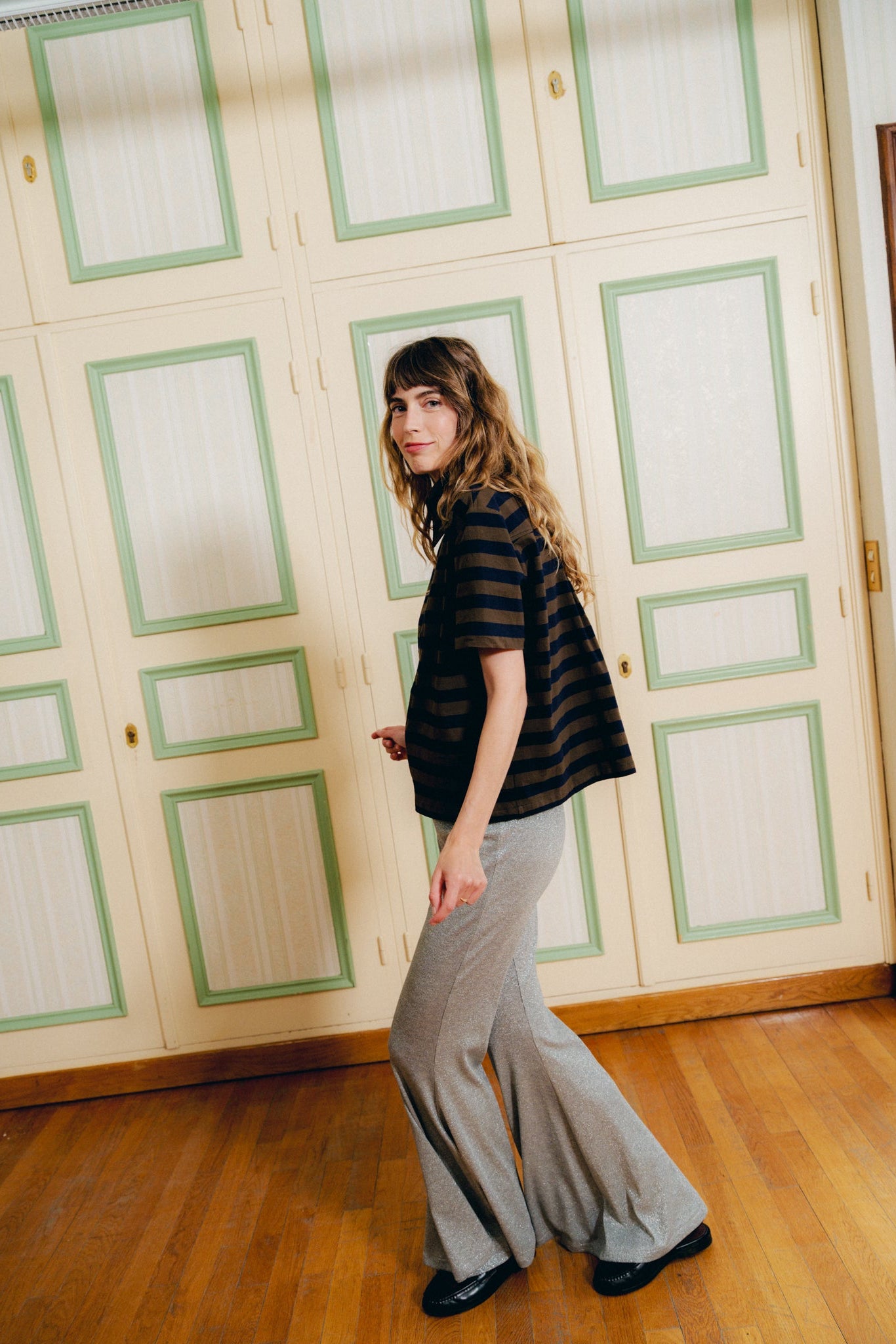 Polo Mick Rayure Marine Kaki