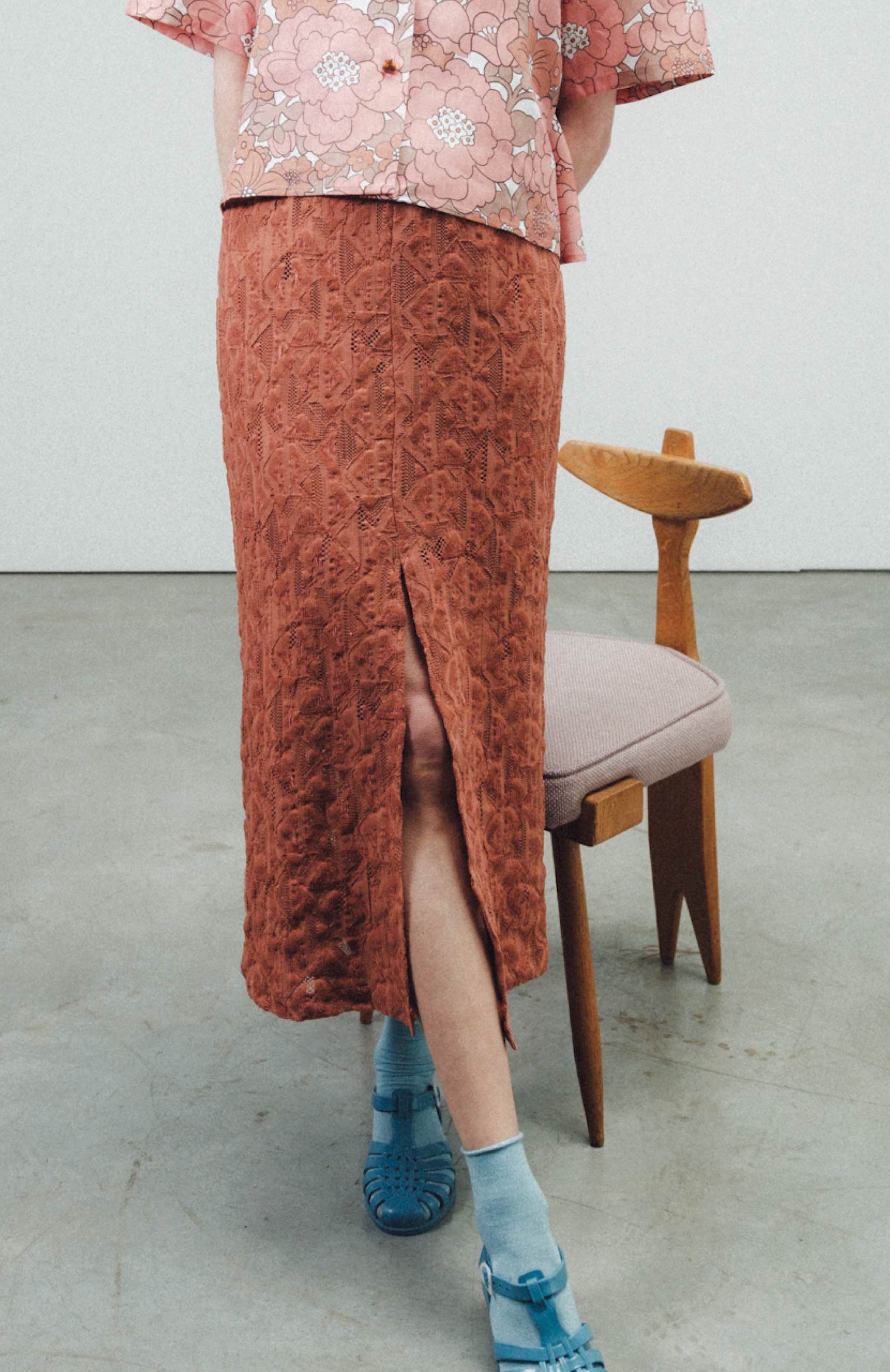 Jupe Allure Dentelle Abricot