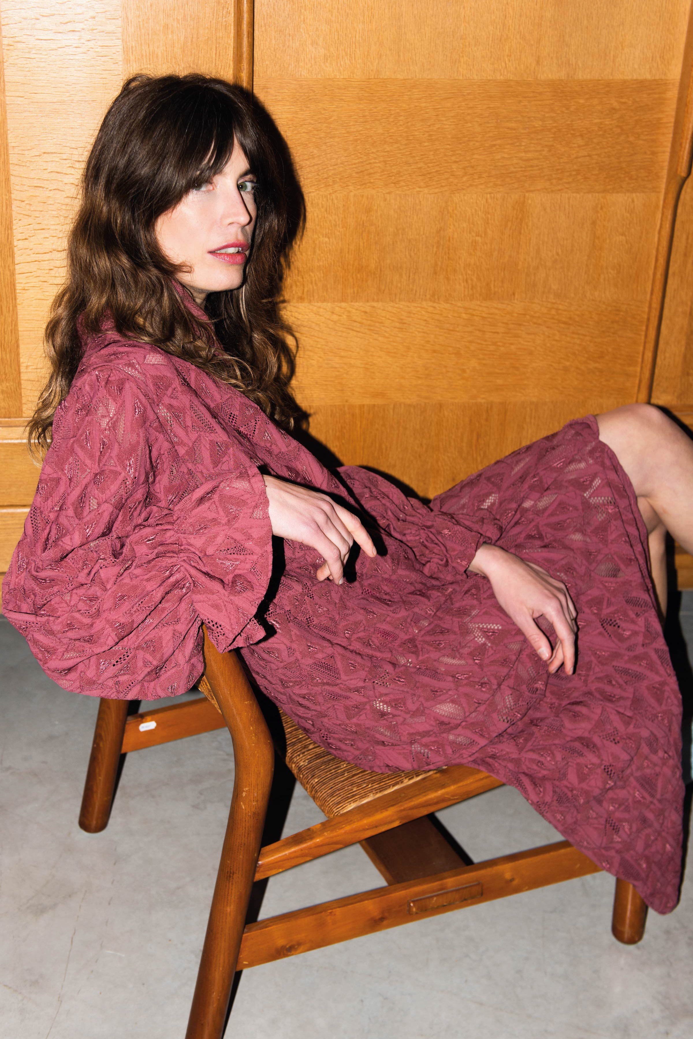 Robe POE Dentelle Grenat