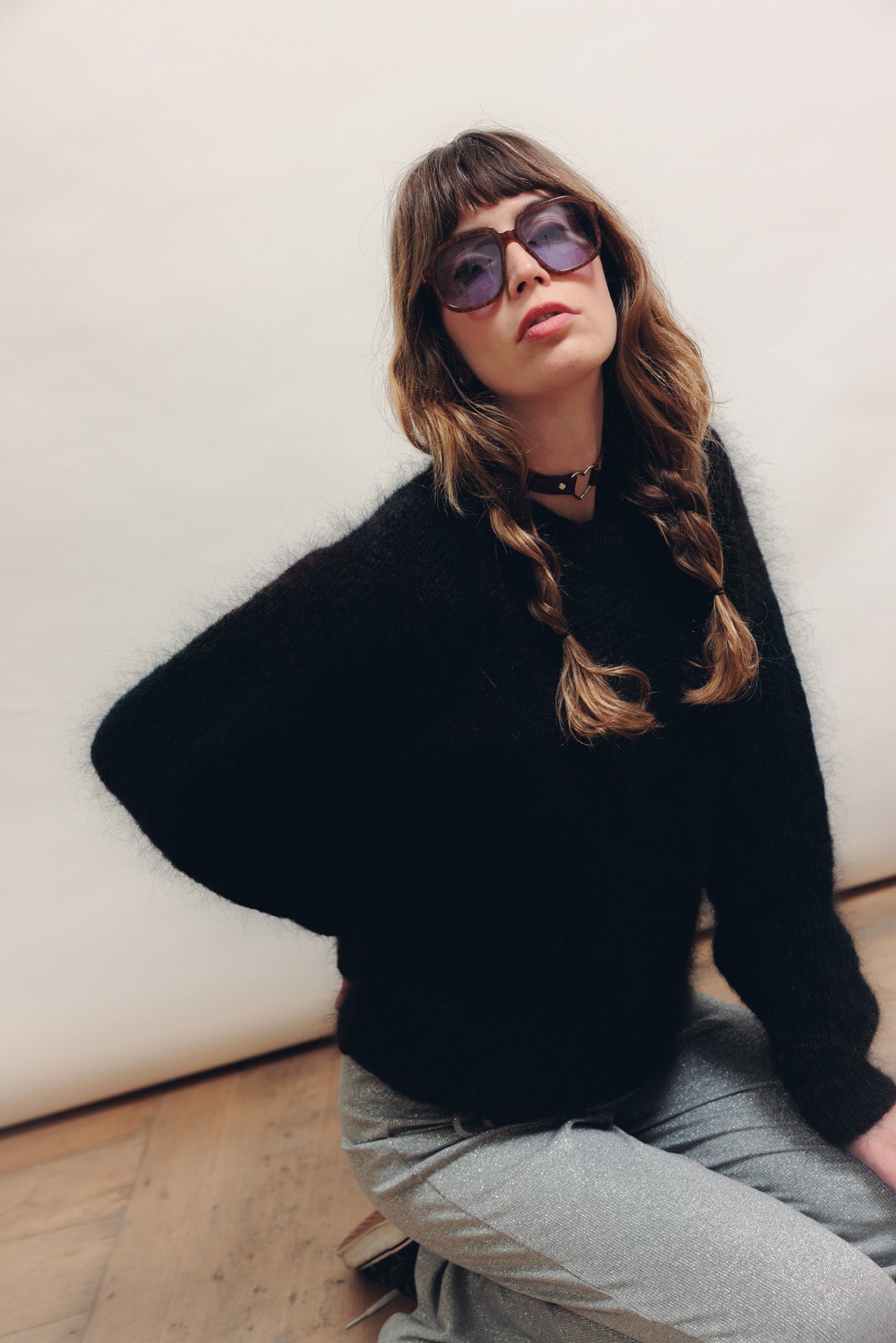 Collier cuir coeur Josie