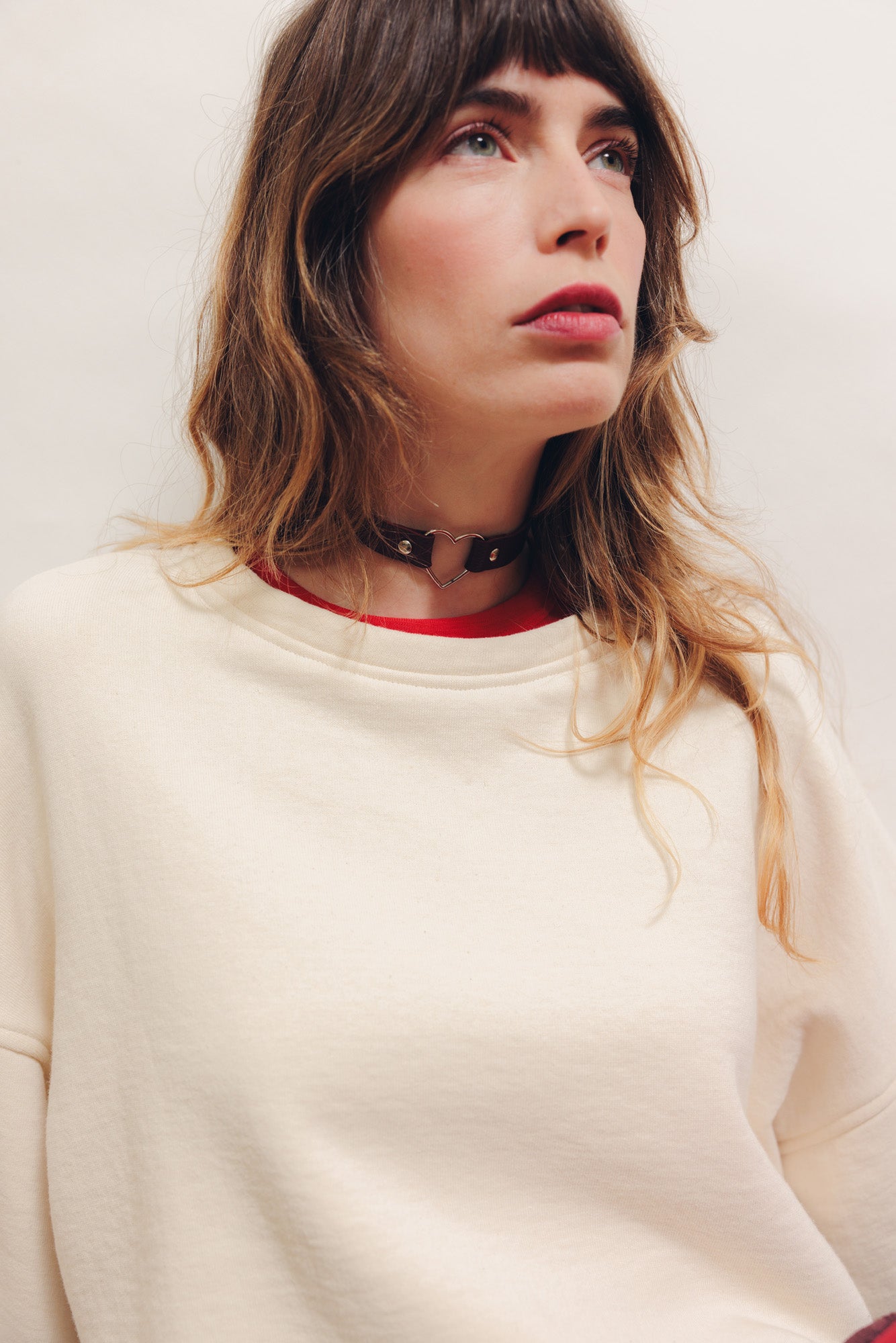 Collier cuir coeur Josie