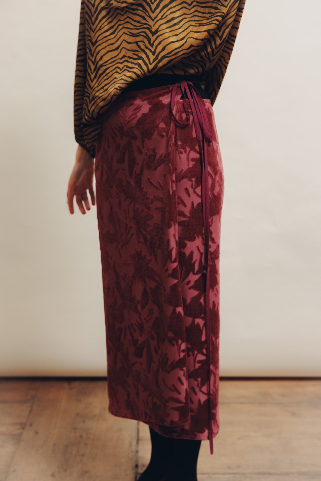 Jupe Charlotte Velours dévoré