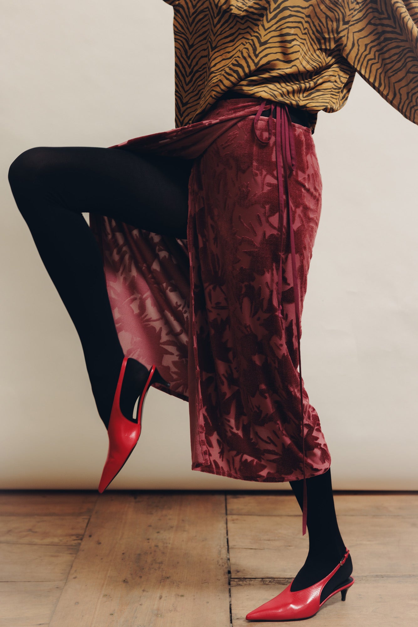 Jupe Charlotte Velours dévoré