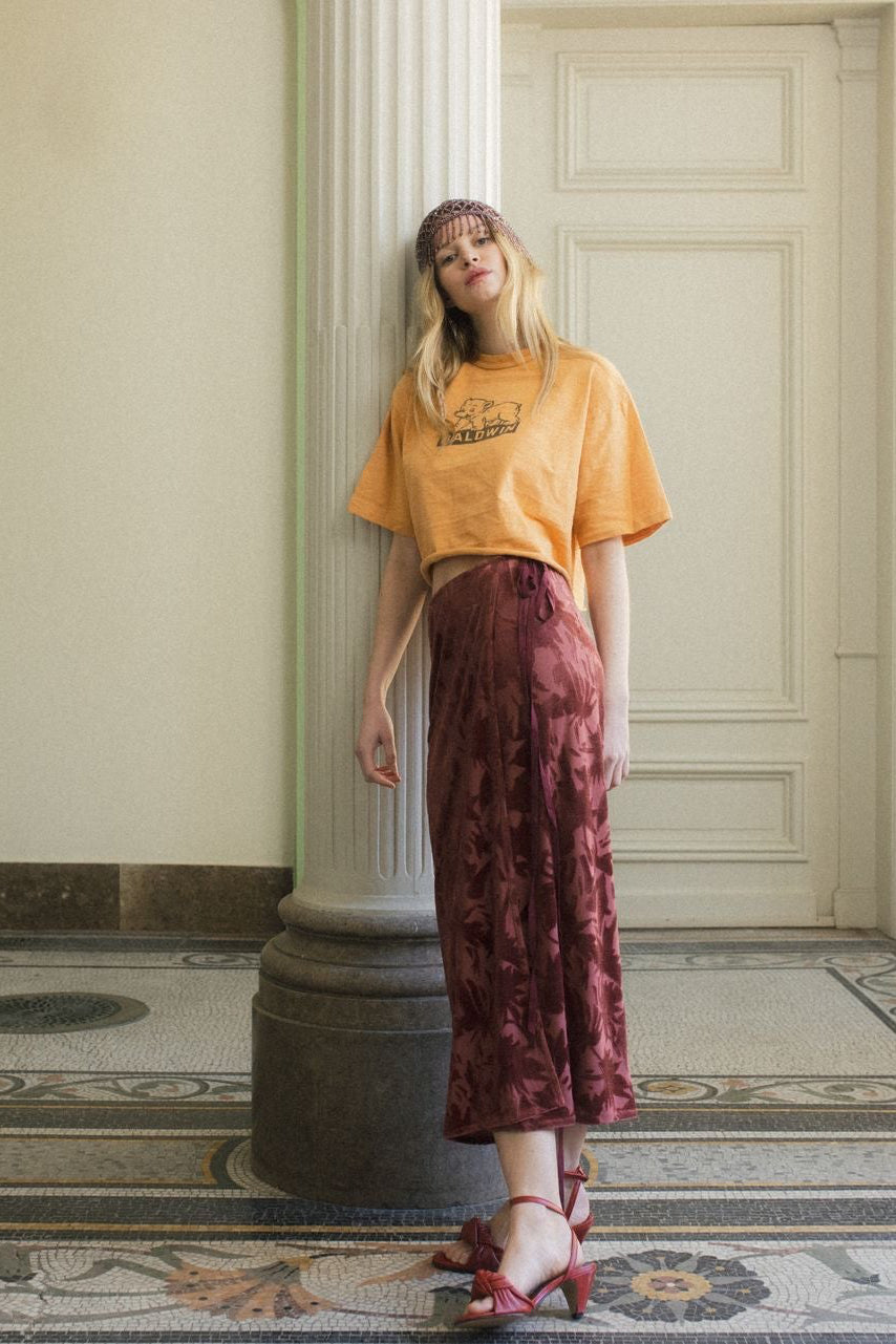 Jupe Charlotte Velours dévoré