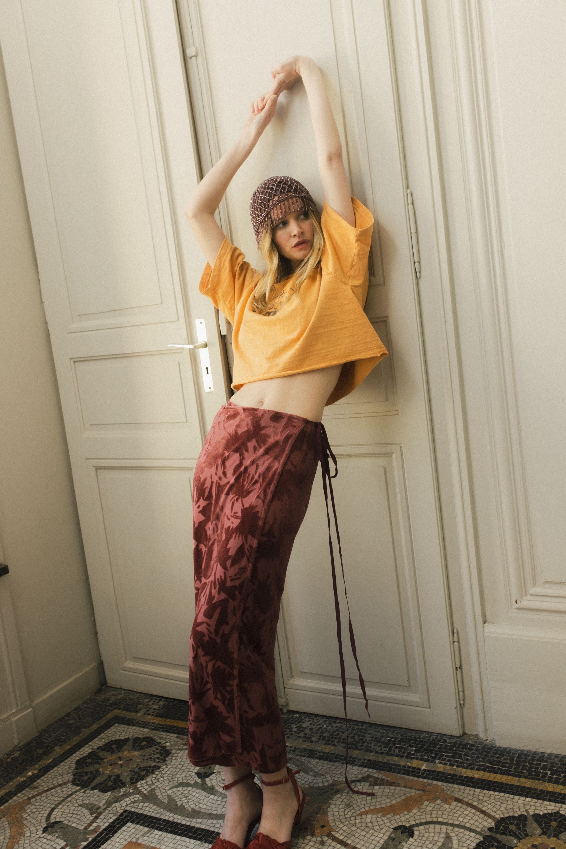 Jupe Charlotte Velours dévoré